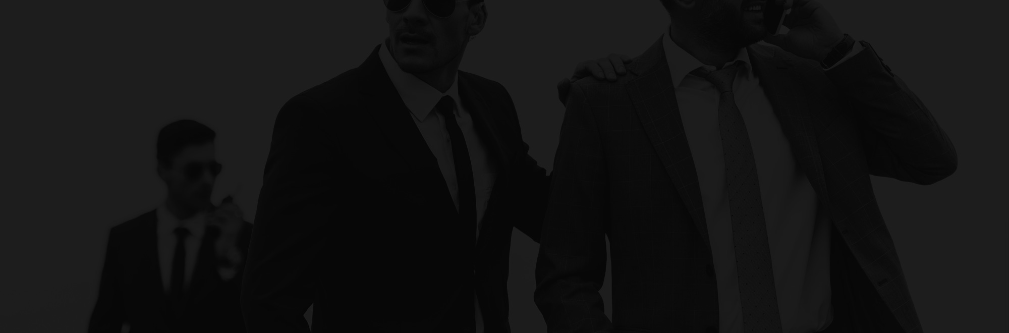 Security protecting man on phone